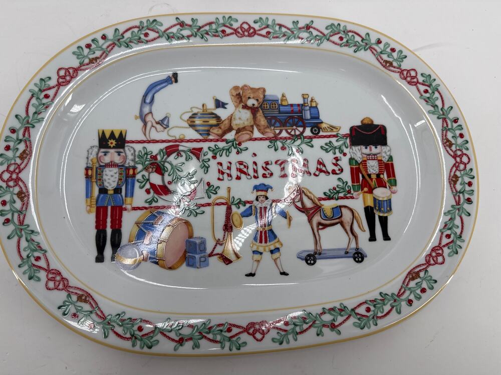 Block Spal Whimsy Christmas Nutcracker Toy Soldier Serving Platter 11x16